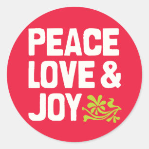 Peace Love & Joy Stickers