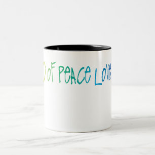Peace, Love & Joy Words Two-Tone Coffee Mug