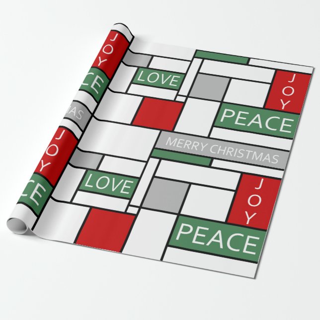 Peace, love, joy wrapping paper (Unrolled)