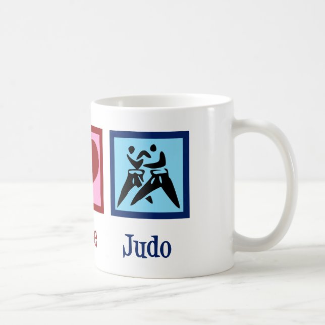 Peace Love Judo Coffee Mug (Right)