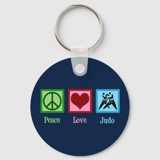 Peace Love Judo Key Ring (Front)