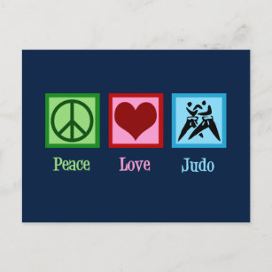 Peace Love Judo Postcard