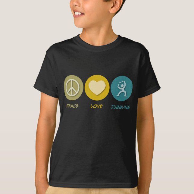 Peace Love Juggling T-Shirt (Front)