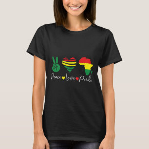 Peace Love Juneteenth 1865 Black Pride Men Women K T-Shirt