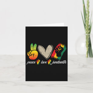 Peace Love Juneteenth African American 1865 Women Card