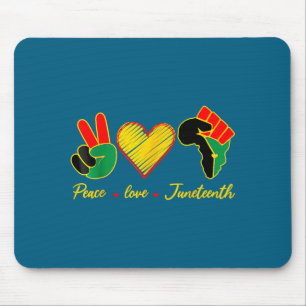 Peace love juneteenth pride black girl black queen mouse pad