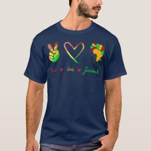 Peace Love Juneteenth Pride Black Girl Black Queen T-Shirt