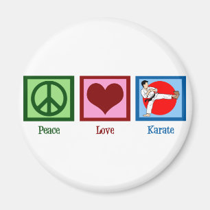 Peace Love Karate Magnet