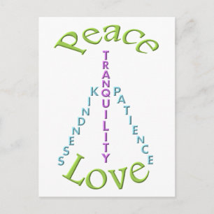 Peace Love Kindness Postcard