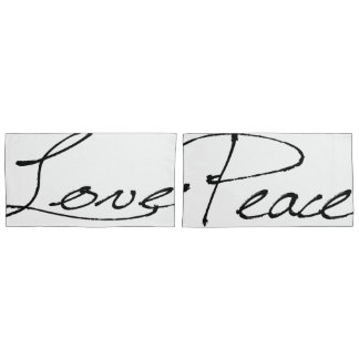 Peace & Love King Pillow Cases