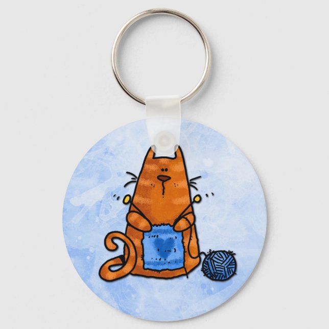 peace love knit key ring (Front)