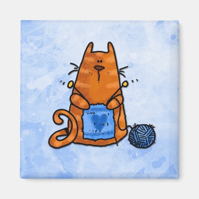 peace love knit magnet (Front)