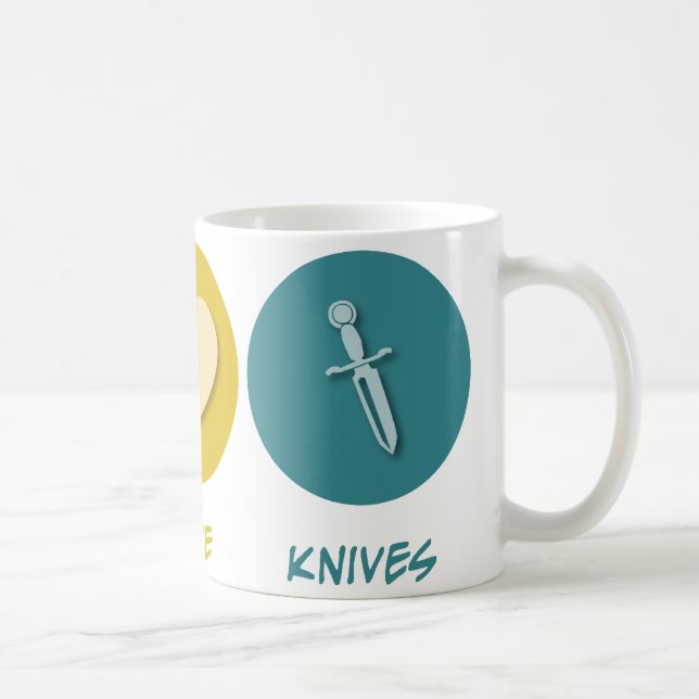 Peace Love Knives Coffee Mug (Right)