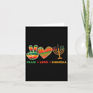 Peace Love Kwanzaa - African American Heritage Fes Card