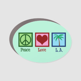 Peace Love L.A. Los Angeles Car Magnet