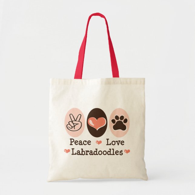 Peace Love Labradoodles Tote Bag (Front)