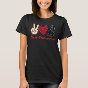 Peace Love Labrador Black Lab T-Shirt