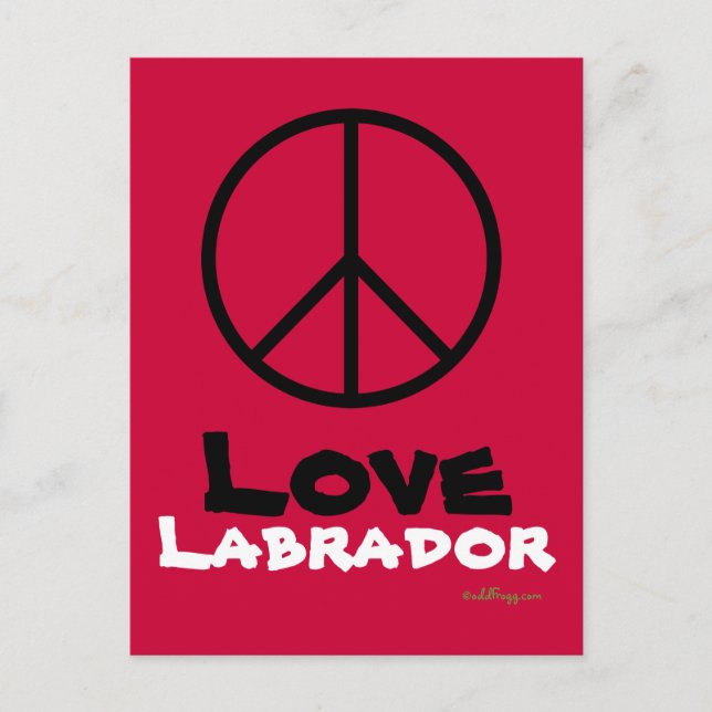Peace Love Labrador Postcard (Front)
