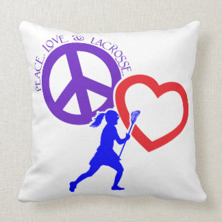 PEACE-LOVE-LACROSSE CUSHION