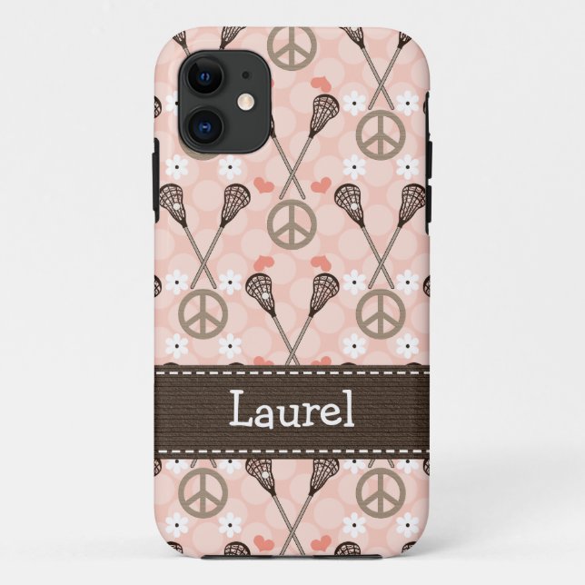 Peace Love Lacrossse Case-Mate iPhone Case (Back)