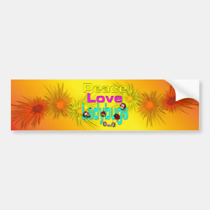 Peace Love Ladybugs Bumper Sticker