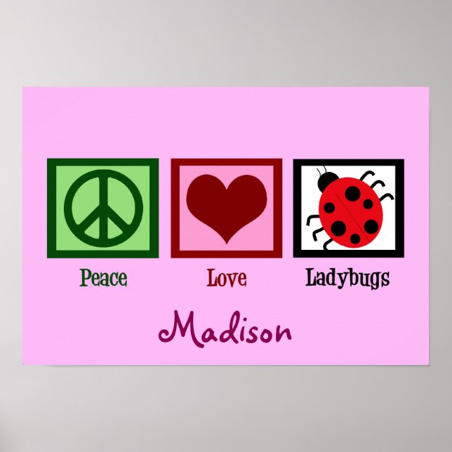 Peace Love Ladybugs Poster (Front)