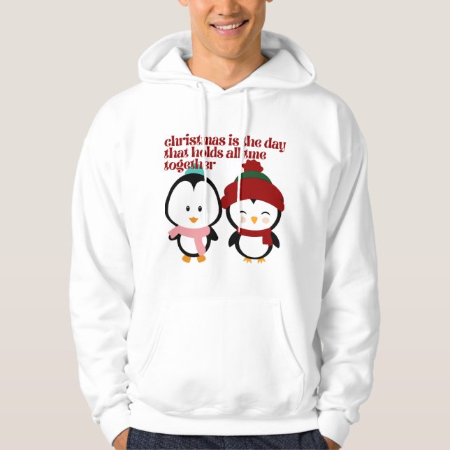 PEACE LOVE LAUGHTER FAMILY CELEBRATION CHRISTMAS   HOODIE (Front)