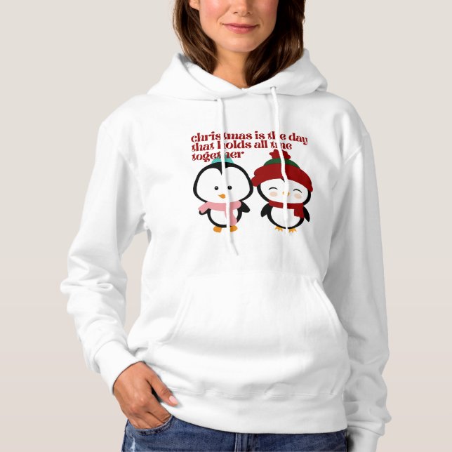 PEACE LOVE LAUGHTER FAMILY CELEBRATION CHRISTMAS  HOODIE (Front)
