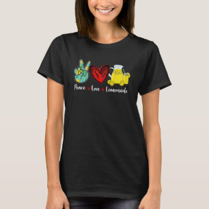 Peace Love Lemonade Yellow Lemon Women Men Girls T-Shirt