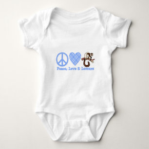 Peace, Love & Lemurs Baby Bodysuit