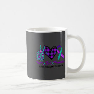 Peace Love Life Suicide Awareness Womens Semi Colo Coffee Mug