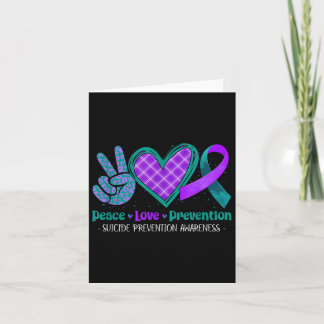 Peace Love Life Suicide Prevention Awareness Purpl Card