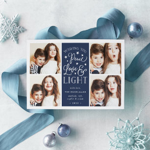 Peace, Love & Light Hanukkah Photo Card