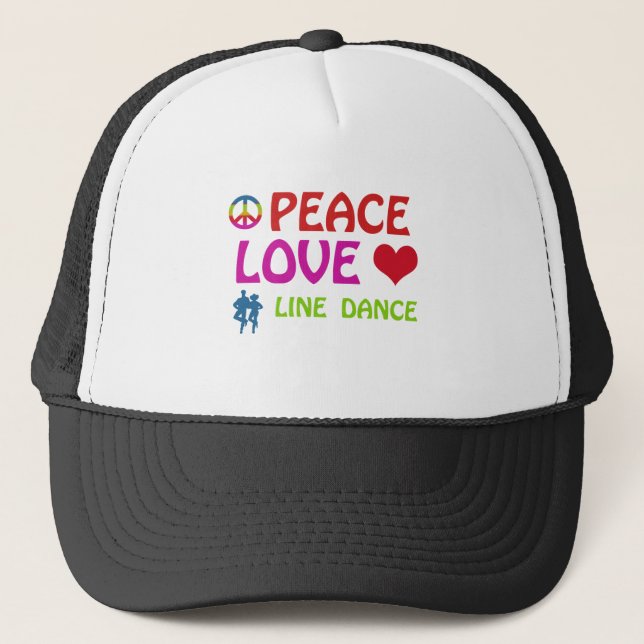 Peace Love Linedance Trucker Hat (Front)