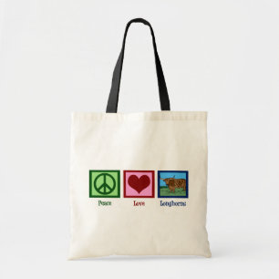 Peace Love Longhorns Tote Bag