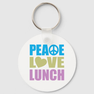 Peace Love Lunch Key Ring