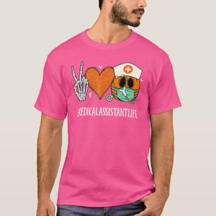 Peace Love Ma Nurselife Medical Assistant Hallowee T-Shirt