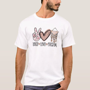 Peace Love Macrame Lover Boho Wall Hanging Bohemia T-Shirt