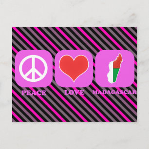Peace Love Madagascar Postcard