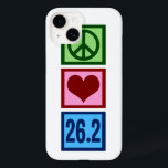 Peace Love Marathon Case-Mate iPhone 14 Case<br><div class="desc">A peace sign,  heart,  and 26.2. A great gift for a marathon runner who loves to run. Running is great exercise.</div>