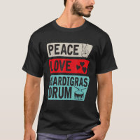 Peace Love Mardigras Drum Instrument Mardigras Dru