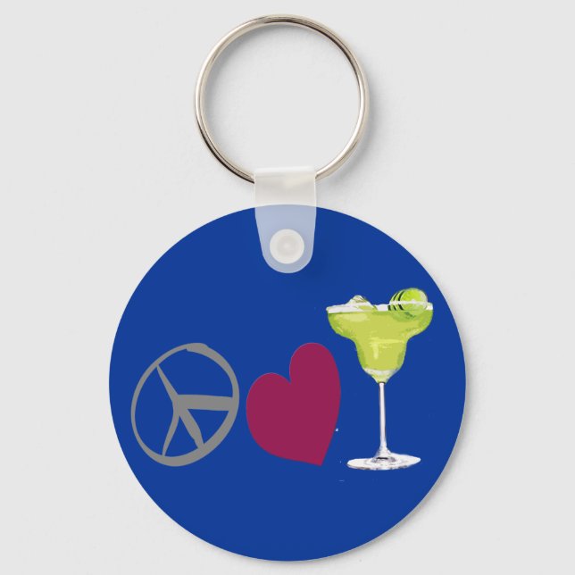 Peace Love Margaritas Keychain (Front)