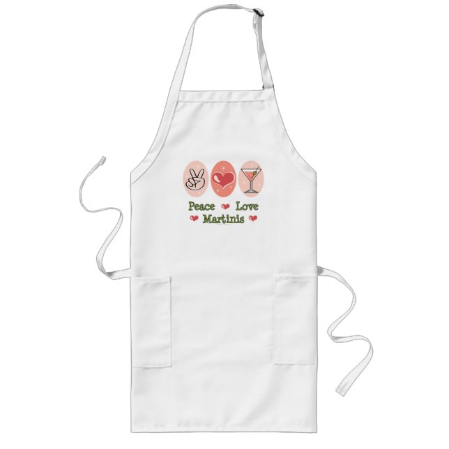 Peace Love Martini Apron (Front)