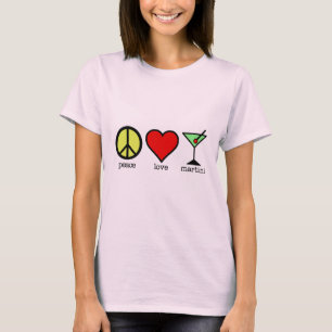 Peace, Love & Martini's - Long Sleeve Tee