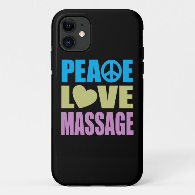 Peace Love Massage Case-Mate iPhone Case (Back)