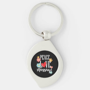 Peace Love Massage Key Ring