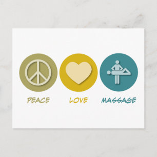 Peace Love Massage Postcard