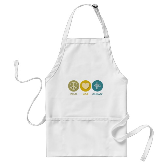 Peace Love Massage Standard Apron (Front)
