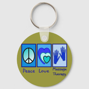 Peace, Love, Massage Therapy Gifts Key Ring