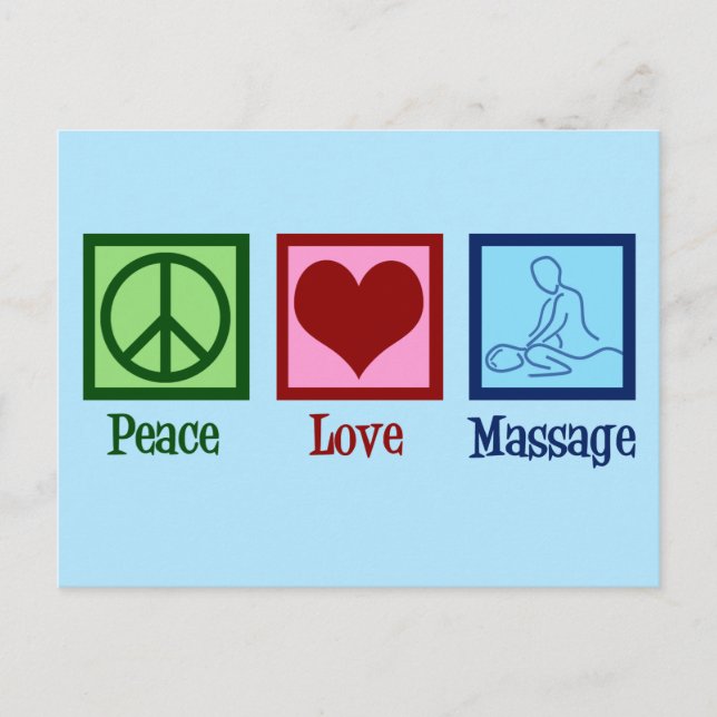 Peace Love Massage Therapy Postcard (Front)